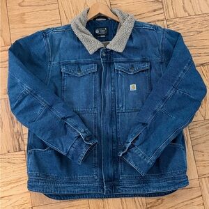 Carhartt Relaxed Fit Denim Sherpa Lined Jacket